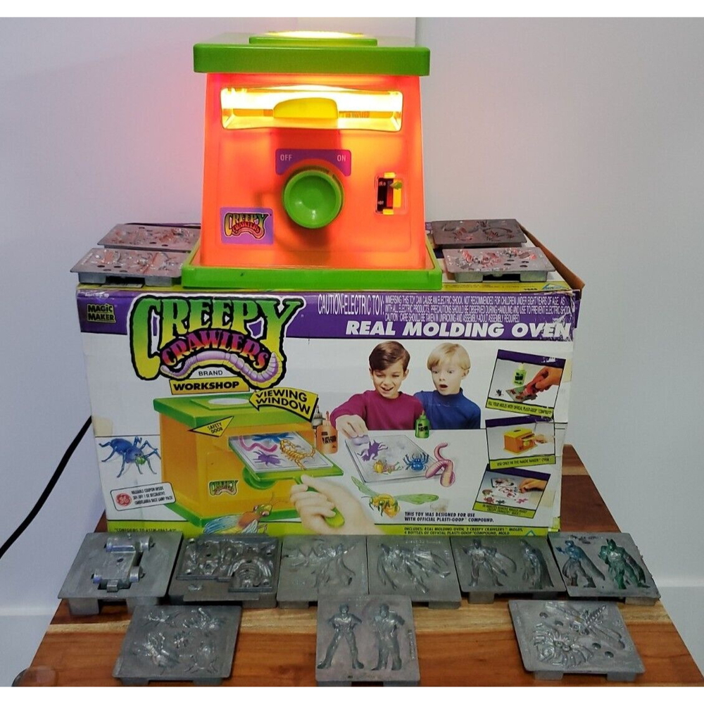 Creepy Crawlers Workshop Oven 1990s 13 MOLDS Batman, Bugs, Monster Trucks Molds